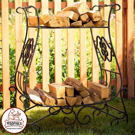 кованая дровница из металла 500-90