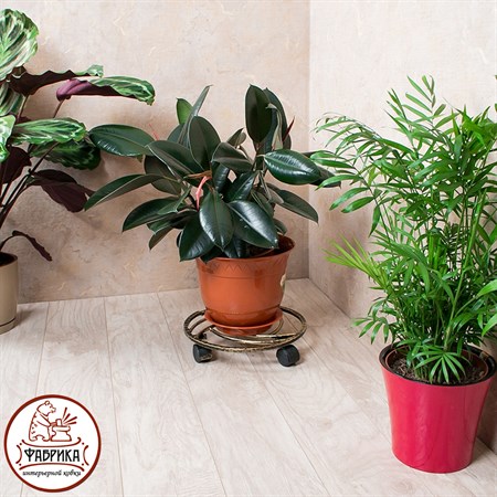 Напольная подставка для цветов на колесах 12-004