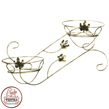 кованая подставка для цветок настенная 15-102