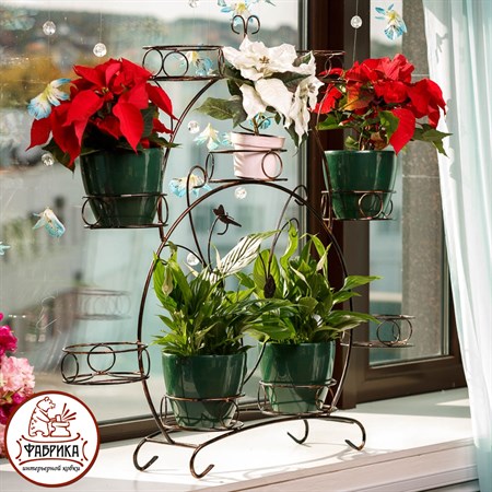 Подставка для цветов на подоконник из металла 14-909