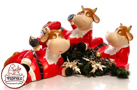 Фигура садовая Корова F08692 - фото 21429