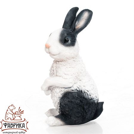 Фигура Зайчонок, цвет: белый с чёрным
