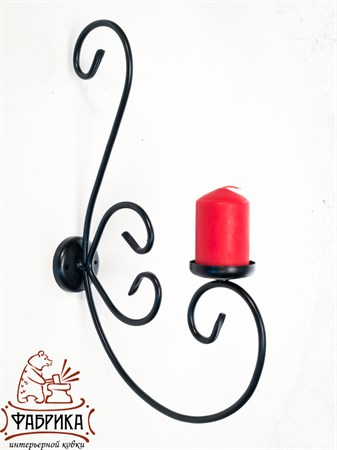 настенный подсвечник, цвет: чёрный