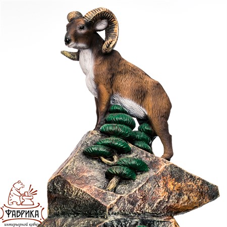 Фонтан для сада баран на скале U09218 - фото 31398