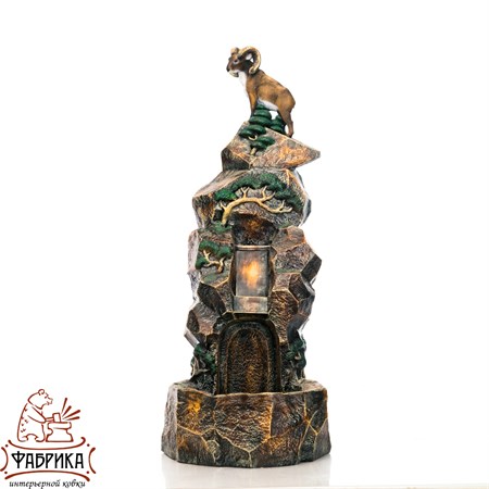 Фонтан для сада баран на скале U09218 - фото 31402