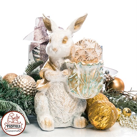 кашпо U09093-WG цв. белый с золотом