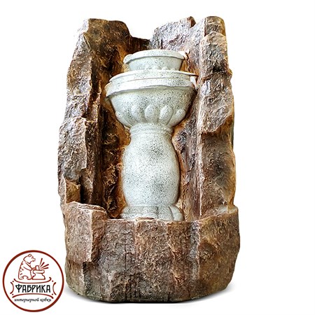 Садовый декор из полистоуна Фонтан угловой F03162