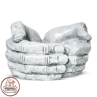 Садовый декор из полистоуна кашпо Ладони малые U07946