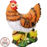 Садовая фигура из полистоуна Курица с цыплятами F01212